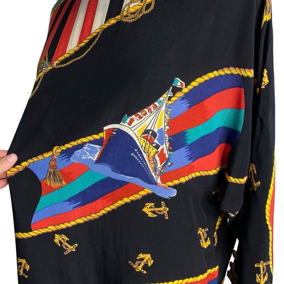 Vintage Carole Little Nautical Tunic Blouse - Picture 9 of 12